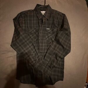 DIXXON Black Plaid Shirt Jacket